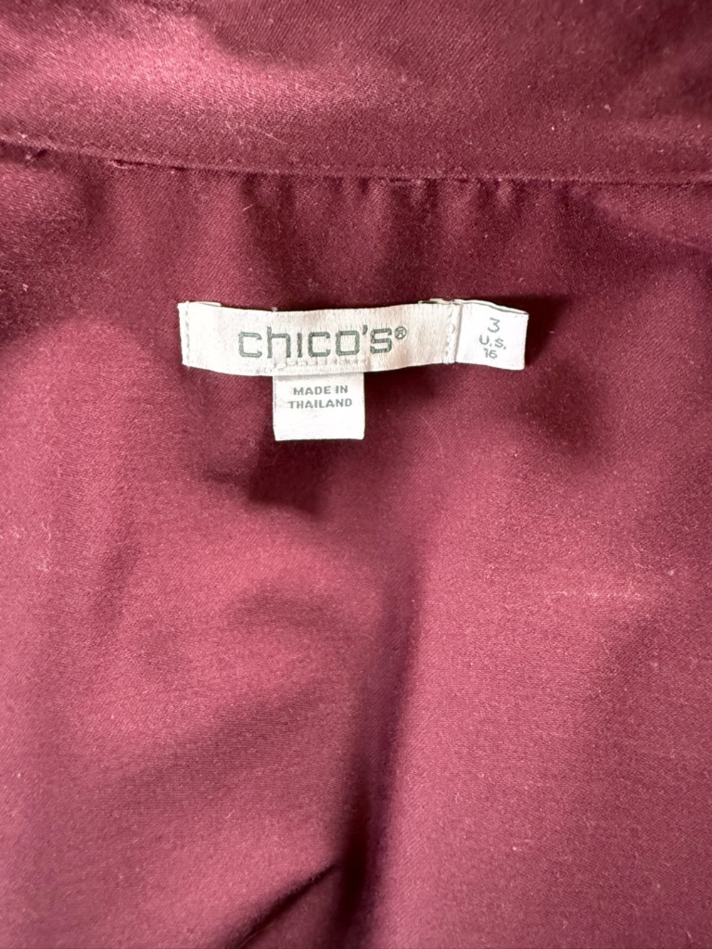 Chico's Women's Blouse - Deep Wine